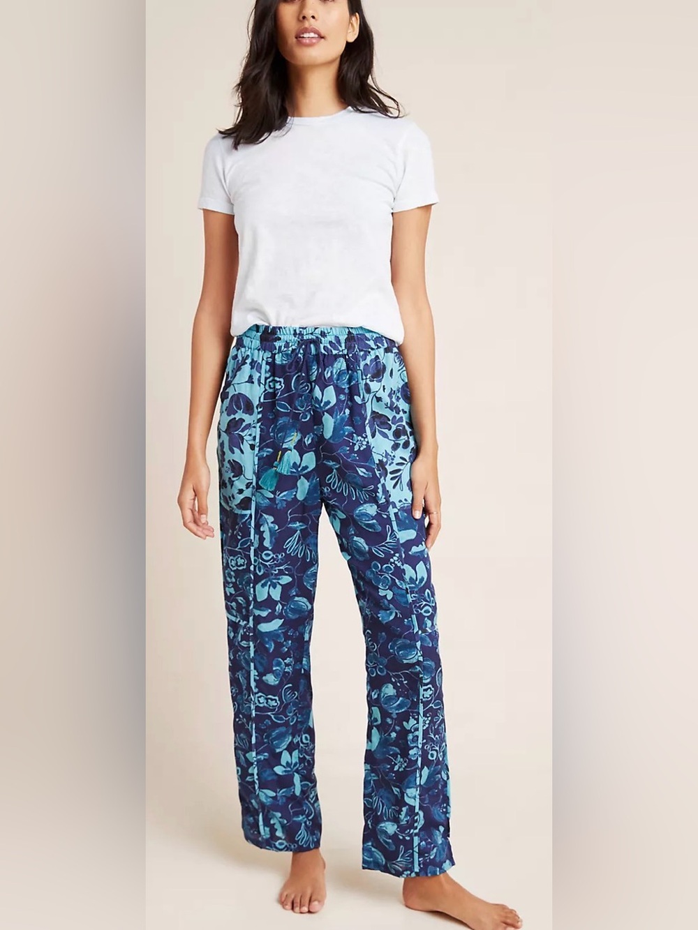 Anthropologie Jamie Sleep Pants Blue Size S